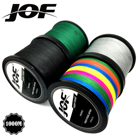 JOF Brand fishing line 1000M PE Multifilament Braided Fish Line 4 Strands  10lb-80lb Carp Fishing Rope Cord fishing tackle - Price history & Review, AliExpress Seller - liang1 Store