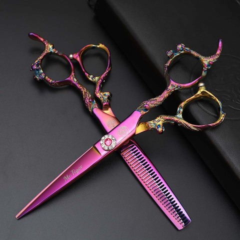 New Set 6.0 5.5 Salon Hair Cutting Scissors Hairdressing Professional Hair Scissors Thinning Shear Barber Scissors Haircut Razor ► Photo 1/6