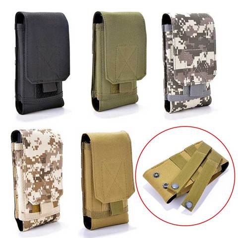 Universal Phone Pouch Holster Waist Bag Army Tactical Military nylon belt For SAMSUNG For iphone for OnePlus 6 6T Nokia Case ► Photo 1/6
