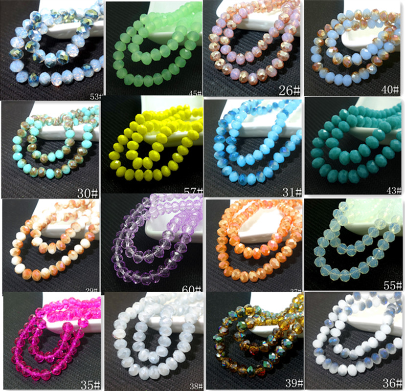 100pcs 10mm Loose Crystal Spacer Faceted Rondelle Glass Beads Wholesale Lots 
