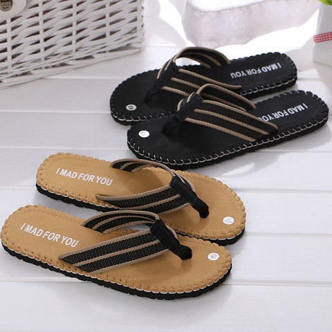 Men Summer Flip Flop Shoes Sandals Male Slipper Indoor Or Outdoor Beach Flip Flops Men Fashion Home Non-slip Breathable3.38 ► Photo 1/6