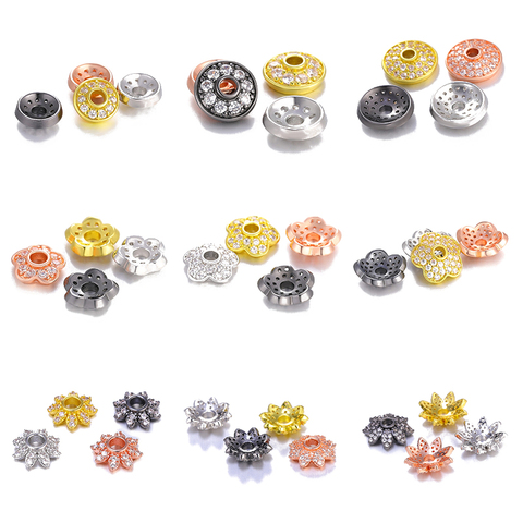 Juya Women's Jewelry Components Handmade Decoration Flower Spacers Charm Beads For DIY Tassels Earrings Beadwork Jewelry Making ► Photo 1/6