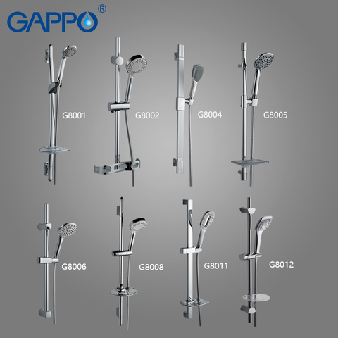 GAPPO shower Slide Bars extension shower bathroom Shower rail slide holder Wall Mounted adjustable sliding bar ► Photo 1/6