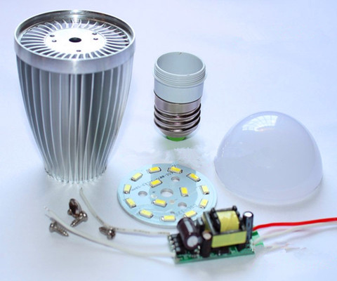 aluminum bulbs E27 E14 3w 5w 7w  9w 12w led bulb shell kit + driver +5730SMD PCB heatsink LED parts for bulb lamps improved ► Photo 1/5