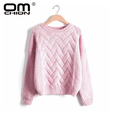OMCHION Pull Femme 2022 Autumn Winter Women Sweaters And Pullovers Korean Plaid Thick Knit Mohair Sweater Loose Jumper LMY12 ► Photo 1/6