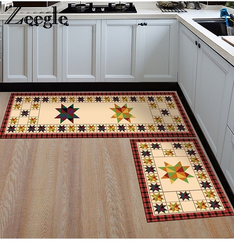 Zeegle Nordic Style Anti-slip Kitchen Mats Area Rug For Living Room Bathroom Floor Mats Flannel Soft Bedroom Carpets Bedside Rug ► Photo 1/6