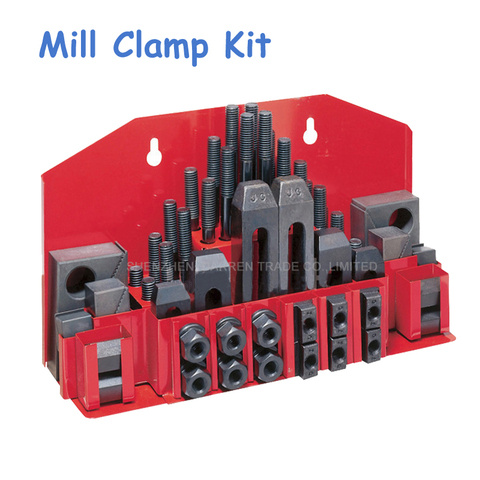 Milling Machine Clamping Set 58pcs Mill Clamp Kit Vice M12 Universal Fixture Set Pressure Plate ► Photo 1/6