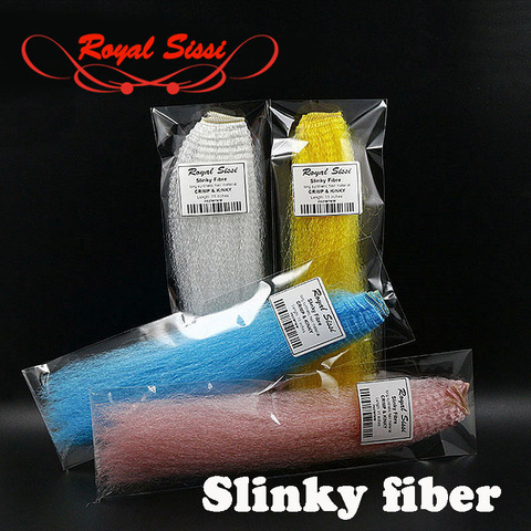 8 optional colors fly tying slinky fiber kinky clouser minnow fibers long corrugated synthetic hair streamers fly tying material ► Photo 1/6