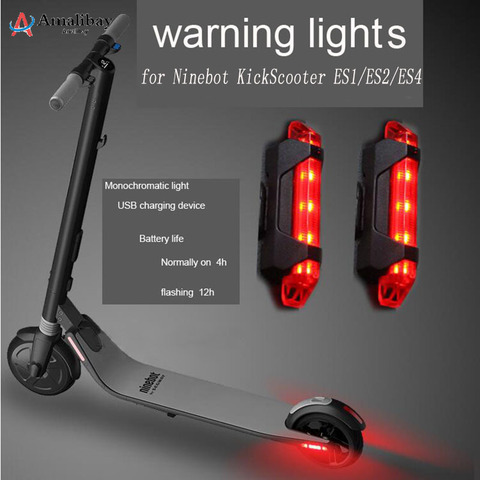 Electric Scooter Warning Light USB Charging Flash Taillight For Ninebot KickScooter ES1 ES2 ES4 Xiaomi Ninebot Parts Accessories ► Photo 1/6