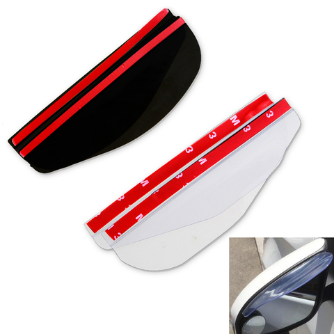 2pcs/lot Universal Flexible PVC Car Accessories Rearview Mirror Rain Shade Rainproof Blades Car Back Mirror Eyebrow Rain Cover ► Photo 1/6