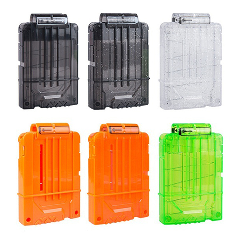 Universal 6 Reload Clip Magazines Gun Bullet Clip Replacement Plastic Magazines Toy Gun Soft Bullet Clip for Toy Gun for Nerf ► Photo 1/6