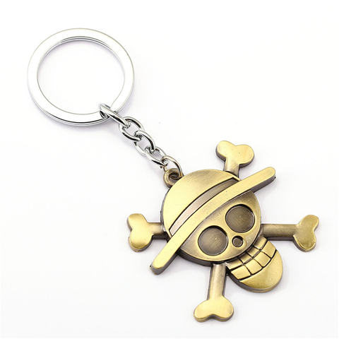 One Piece Anime Keychain Luffy Straw Hat Pendant Key Ring for Fans Gift Action Figure Cosplay Toys ► Photo 1/6