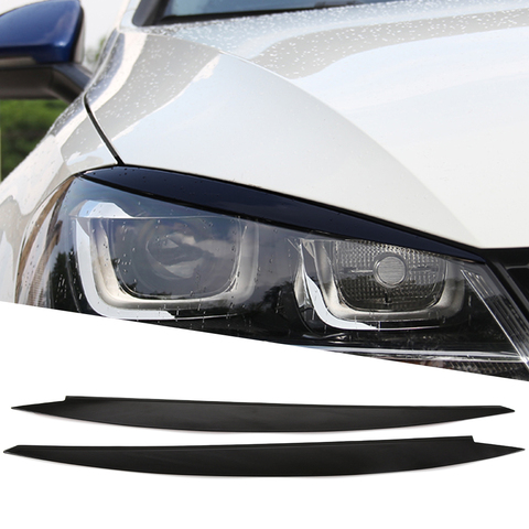 Headlights Eyebrow Eyelids Trim Stickers Cover for Volkswagen VW Golf 7 MK7 GTI R Rline Accessories Car Styling ► Photo 1/5
