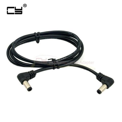 DC Power 5.5 x 2.1mm / 2.5mm Male to 5.5 2.1/2.5mm Male Plug Cable Right Angled 90 Degree 50cm 100cm 3ft ► Photo 1/4