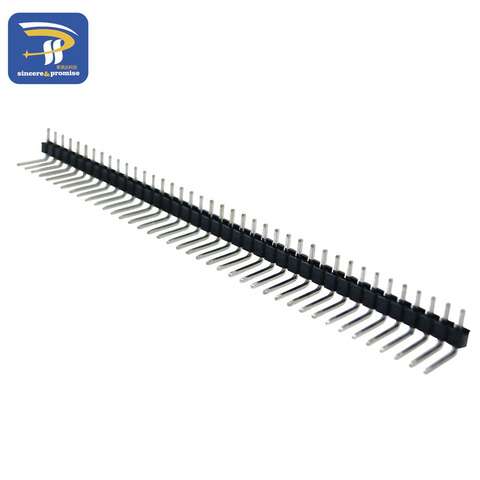 1X40P single row 2.54mm Right Angle Male Single Row 40 Pin Header Connectors 90degree ► Photo 1/6