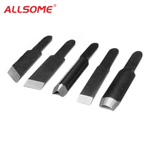 ALLSOME 5pcs Carving Blades For Woodworking Carving Chisel Electric Carving Machine Tool HT2335 ► Photo 1/6