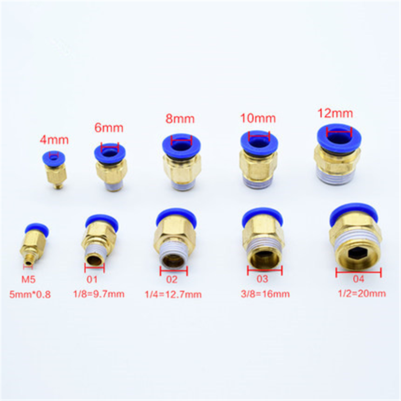 1Pcs 12mm to 12mm Pneumatic Air Pipe Quick Fitting Coupler Connector Adapter