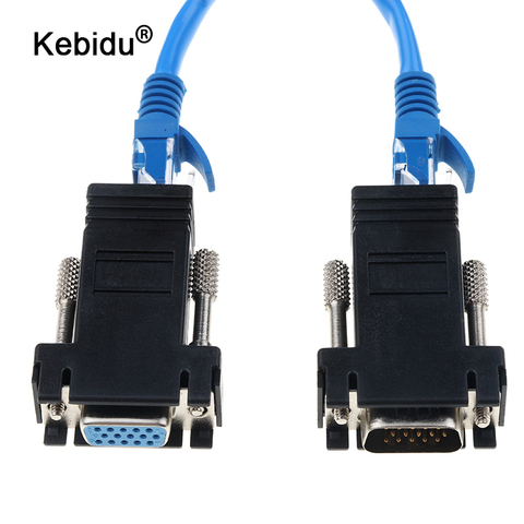Rj45 To Vga Converter Kebidu RJ45 To VGA Extender Male To LAN CAT5