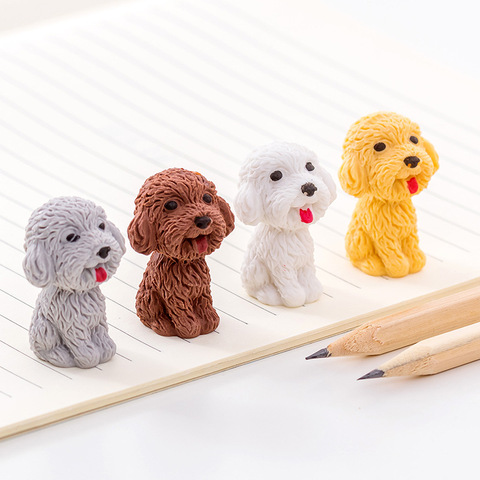 Kawaii Cute dog Cartoon Eraser Pencil Rubber Novelty For Kids School Supplies Student Office Stationery ► Photo 1/5