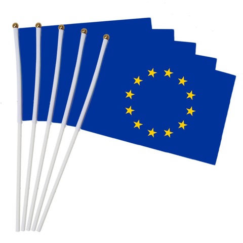 14x21cm 5pcs The Small EU flag European Union Flag the hand