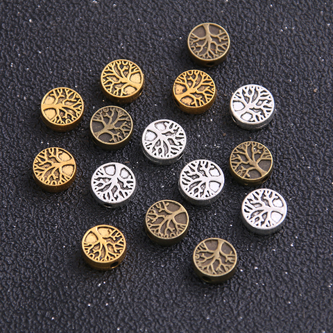 20pcs 9*9mm Three Color Round Tree Bead Spacer Bead Charms For Diy Beaded Bracelets Jewelry Handmade Making ► Photo 1/6