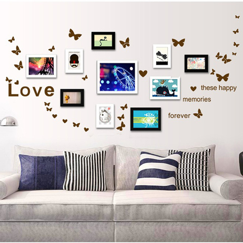 Colorful Butterfly PVC wall stickers home decoration for wall decals decor Bedroom Living Room Butterflies Love sticker ► Photo 1/6