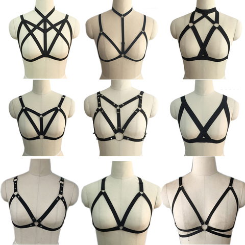 Promotion Sexy Black Open Chest Polyester Cage Bra Women Body Harness Crop Top Bondage Lingerie 9 Designs O0033 - Price history & Review | AliExpress Seller - Tina Harness Belt | Alitools.io Promotion Sexy Black Open Chest Polyester Cage Bra Women Body Harness Crop Top Bondage Lingerie 9 Designs O0033 - Price history & Review | AliExpress Seller - Tina Harness Belt | Alitools.io