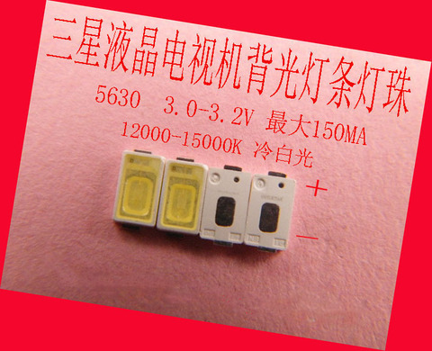 200piece/lot FOR Maintenance Samsung Konka led LCD TV backlight Article lamp SMD LEDs 5630 3V Cold white light emitting diode ► Photo 1/1