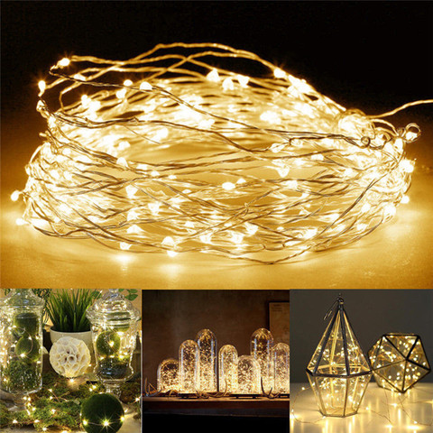 1M 2M 3M 5M LED String lights For Christmas New Year Party Wedding Home Decoration Photo Clip Holder Fairy lights Battery ► Photo 1/6