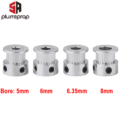 GT2 20 Teeth Timing Pulley Bore 5mm 6mm 6.35mm 8mm Shaft Alumium Pulley for 6mm Belt 3D Printer Parts ► Photo 1/4