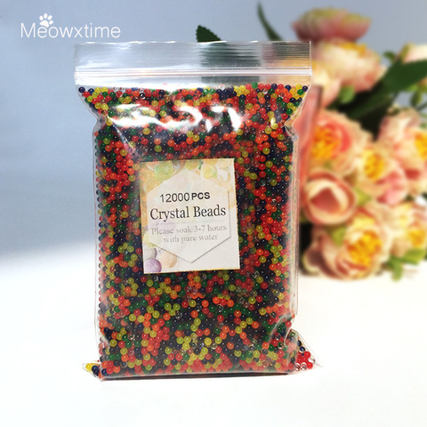 12000PCS/bag Water Beads Crystal Soil Hydrogel orbiz Balls Growing Gel Ball For Flowers Decorative Wedding Home Decor ► Photo 1/6