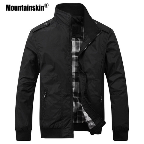 Mountainskin Men's Casual Jackets 4XL Fashion Male Solid Spring Autumn Coats Slim Fit Military Jacket Branded Men Outwears SA432 ► Photo 1/6