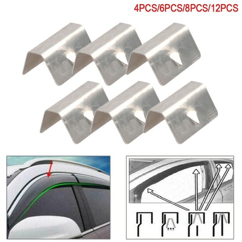 Wind / Rain Deflector Metal Fitting Clips Replacements For Heko G3 SNED Clip Stainless Steel Car Accessories ► Photo 1/6