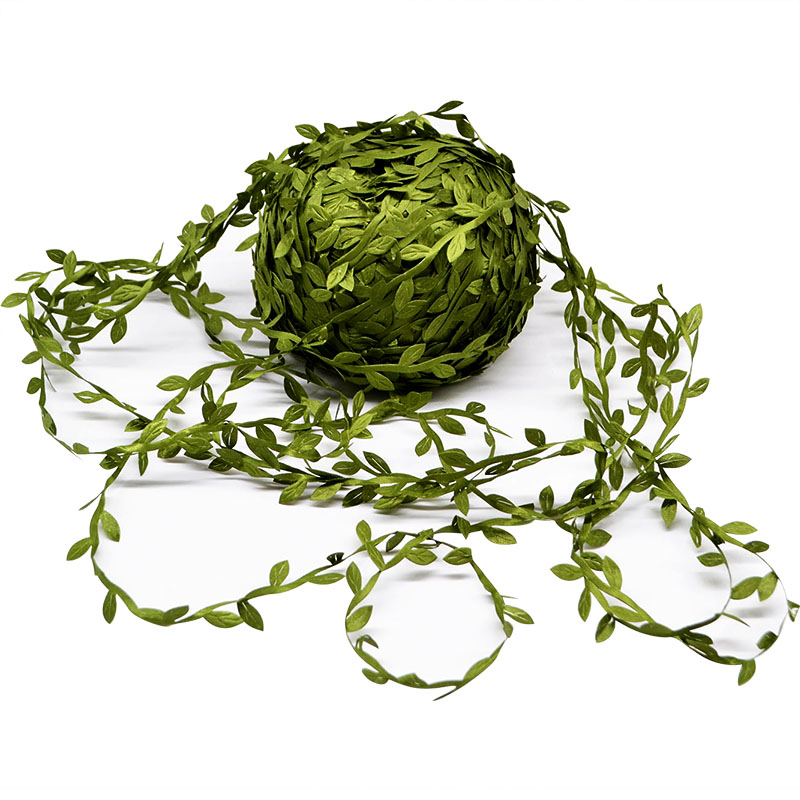 Silk DIY Crafts Wreath Leaves Garland Leaf Vine Iron Wire Artificial Flower 7.5M 