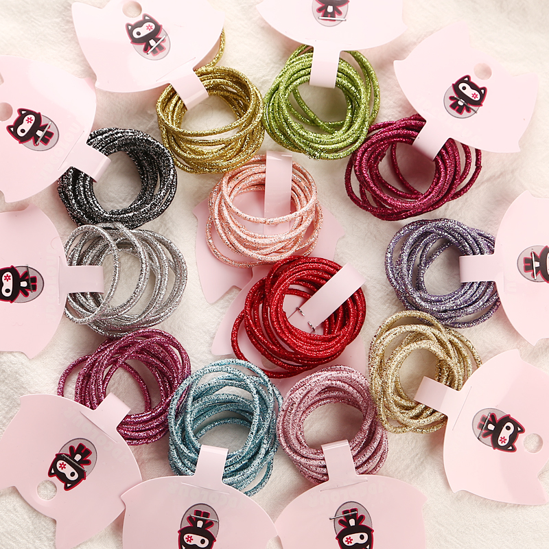 10pcs/set Child Rubber Bands Hair Accessories Candy Colors  Elastics Hair Rope'
