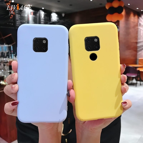 matte silicone phone case on for huawei mate 20 X mate 20 pro candy color black soft tpu back cover fundas mate20X  mate20 pro ► Photo 1/6