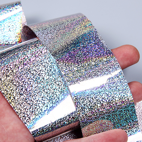 1 Roll  4*100cm Laser Starry Nail Foil Holographic Shimmer Paper Manicure Nail Art Transfer Sticker Decoration ► Photo 1/6