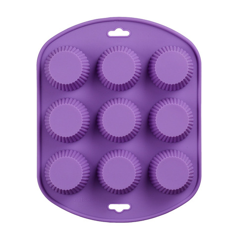 1 Pc 9 Holes Muffin Cake Mold Silicone Cake Mold 3D Handmade Cupcake Jelly Pudding Cookie Mini Muffin Cupcake Mold H912 ► Photo 1/5