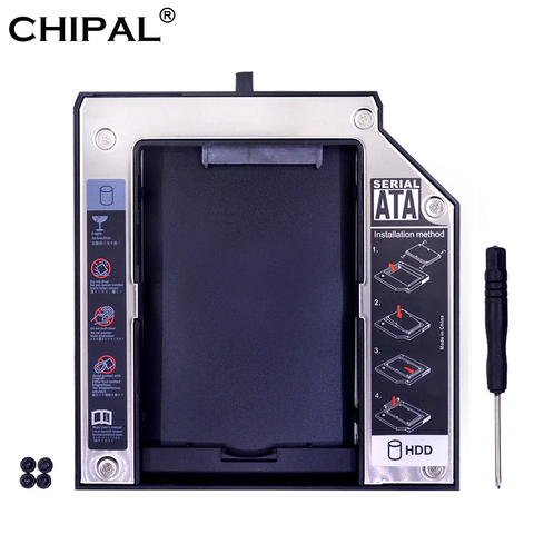 CHIPAL 2nd HDD Caddy 12.7mm SATA 3.0 for 2.5'' 2T SSD Case HDD Enclosure for Lenovo ThinkPad T420 T430 T510 T520 T530 DVD CD ROM ► Photo 1/6