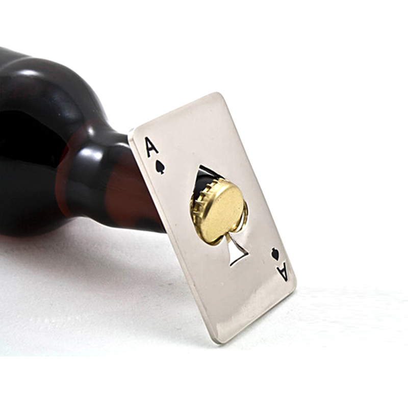 Stainless Steel Spades Poke Card Beer Bottle Wine Bottle Open Opener Kitchen Bar 