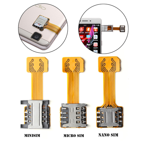 Wholesale Price!!Universal Practical TF Hybrid Sim Slot Dual SIM Extender Card Adapter Micro SD Extender Nano Cato Android Phone ► Photo 1/6