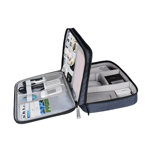 Electronics Organiser hard Case Bag for Adaptors, Cable Sleeves, Chargers, Hard Drives, iPad air, iPad mini, Kindle,Camera Len ► Photo 1/6