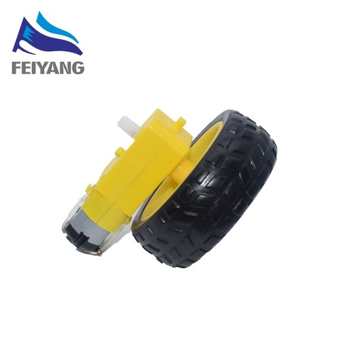10 set Deceleration DC motor + supporting wheels , a / smart car chassis , motor / robot car wheels Gear Motor with Wheel ► Photo 1/2
