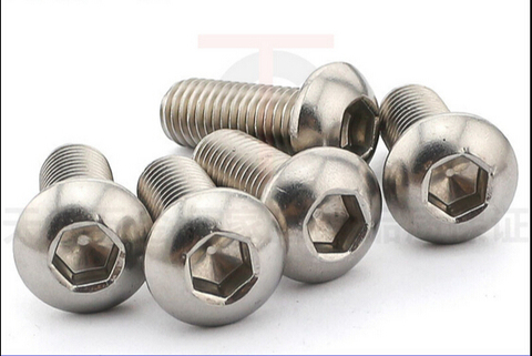 50pcs Stainless steel round head hex socket screws M6*8/10/12/14/16/18/20/25 mm Round head bolts mushroom head bolt ► Photo 1/2