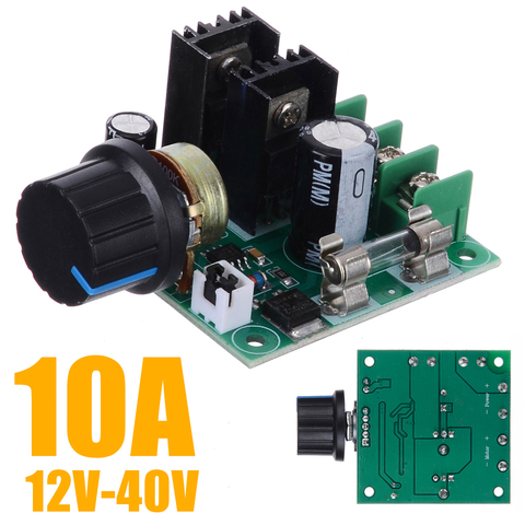 12V-40V Motor Speed Controller 10A PWM DC Motor Speed Controller Dimmer Voltage Regulator With Knob 73X60X27mm ► Photo 1/6