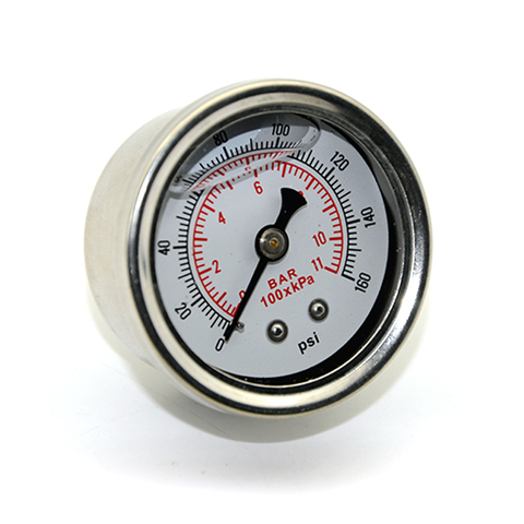 Fuel Pressure Gauge Liquid 0-160 psi Oil Press Gauge Fuel Gauge White Face Universal 1/8 NPT ► Photo 1/6