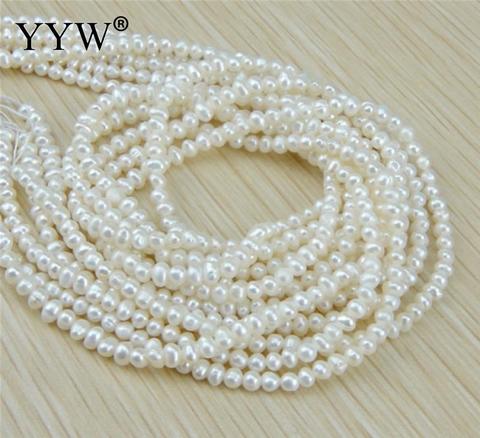Grade AA  3-4mm Natural Freshwater Pearl Beads White Potato Pearl Loose Beads For DIY Necklace Bracelat Jewelry Making Finding ► Photo 1/2