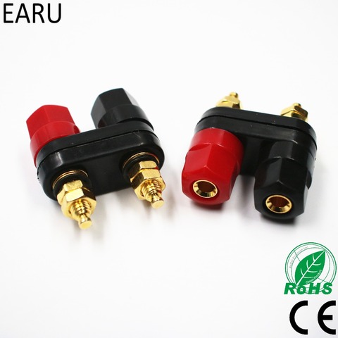 1pc Selling Quality Banana plugs Couple Terminals Red Black Connector Amplifier Terminal Binding Post Banana Speaker Plug Jack ► Photo 1/6