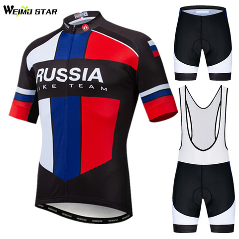 Weimostar Russia Team Cycling Clothing Man Breathable Pro Cycling Set Anti-sweat Bicycle Clothes Racing Sport MTB Bike Clothing ► Photo 1/6