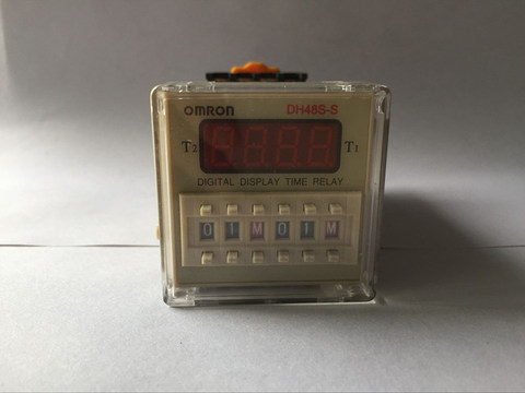 220V AC 48*48mm 0.1S-99H Programmable Double Time Delay Relay DH48S-S Free Socket Base Wholesale price ► Photo 1/3